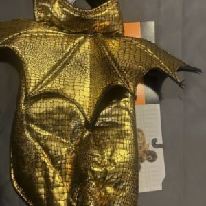 Hyde and Eek NEW Dog Or Cat Gold Dragon Costume Outfit Size medium