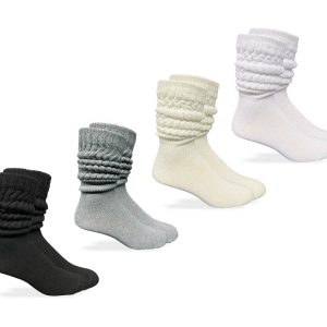 Jefferies Socks Mens Slouch Scrunch Thick Heavy Cotton Knit Crew Socks 3 Pair