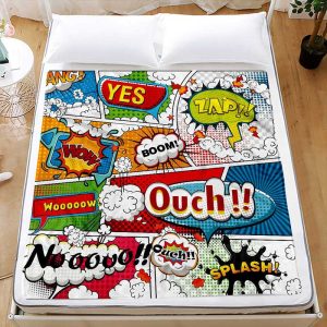 Kids Gift - Cute Comics Gift Blanket - Aperturee