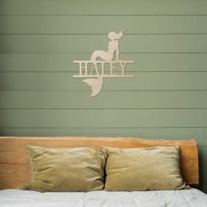 Mermaid Name Wood Sign