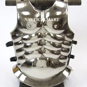 NauticalMart Medieval Knight Silver Muscle Armor Cuirass - Halloween Costume