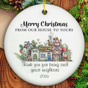 Neighbor Christmas Ornament - Ceramic
