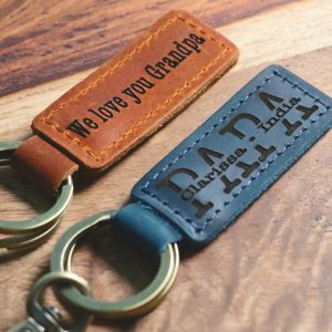 PAPA KEYCHAIN, Leather Keychain, Papa Gift, Gifts for Papa, Papa CHRISTMAS Gifts, Papa Gifts, Custom Papa Christmas Keychain, Father gift