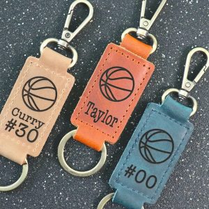 Personalized Basketball Keychain. Basketball Name Tag Keychain. Backpack Name Tag. Basketball Team Gift. Basketball Coach Gift.