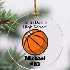 Personalized Basketball Ornament - Acrylic