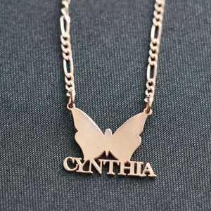 Personalized Butterfly Necklace , Dainty Butterfly Necklace , Animal Insect Necklace , Christmas Gift, Cute Necklace, Necklace for Her