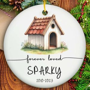 Personalized Dog Ornament - Ceramic