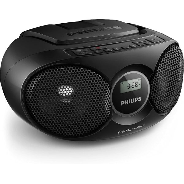 Philips Portable CD Player Boombox, Stereo Dynamic Bass Boost Speakers, Lightwei