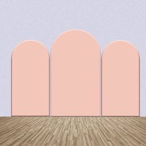 Pink Orange Theme Solid Color Arch Backdrop Kit - Aperturee
