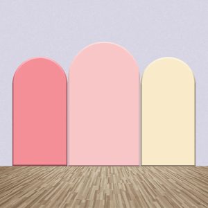 Pink Yellow Theme One Sided Arch Backdrop Kit - Aperturee