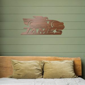 Race Car Name Wood Sign