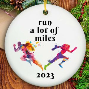 Run a lot of Miles Ornament - Ceramic