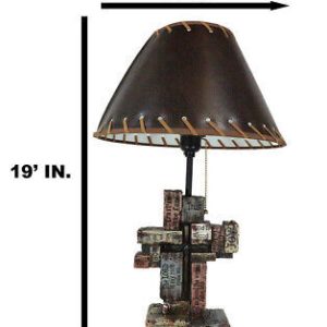 Rustic Western Christian Bible Scriptures Faith Hope Love Grace Cross Table Lamp