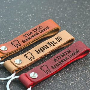 SLIM Dentist Owner Keychain, Personalized Dentist Keychain, Clinic Owner Gift, Dentist Christmas Gift