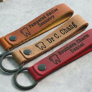 SLIM Dentist Owner Keychain, Personalized Dentist Keychain, Clinic Owner Gift, Dentist Christmas Gift