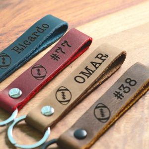 SLIM Football Keychain, Football Team Gifts, Football Senior Night Gifts, Personalized Football Gifts, Key Ring, End of Season, Football Banquet