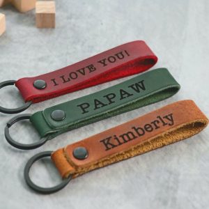 SLIM Personalized Dad Keychain, First Father's Day Gift, Gifts For Dad From Daughter, Birthday Gifts For Dad, Dad Gift From Son, Gift From Baby