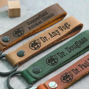 SLIM Veterinarian Keychain, Personalized Veterinarian Keychain, Veterinarian Gift, Veterinarian Christmas Gift