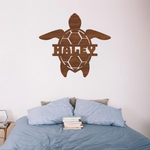 Sea Turtle Wood Name Sign