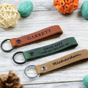 Slim Personalized Coordinates Keychain