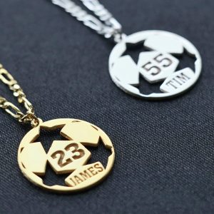 Soccer Ball Necklace, Silver Sport Jewelry, Champions League Gift, Soccer Fan Gift, Europe League Fan Gift