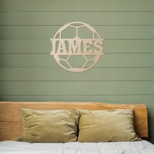 Soccer Name Wood Sign