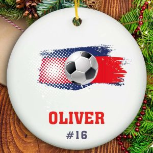 Soccer Ornament - Ceramic