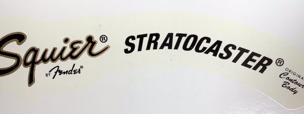 Squier waterslide headstock decal