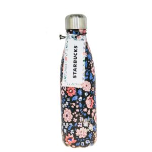 Starbucks Swell Liberty Fabrics 17Oz Water Bottle Noir Blue Floral Print Thermos