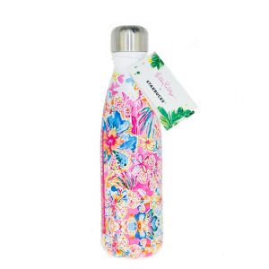 Starbucks Swell Lilly Pulitzer 17Oz Water Bottle Pink Resort Floral Thermos