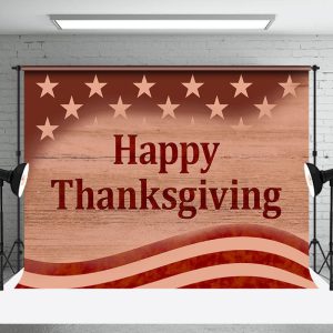 Stars Stripe Usa Flag Wood Thanksgiving Day Backdrop - Aperturee