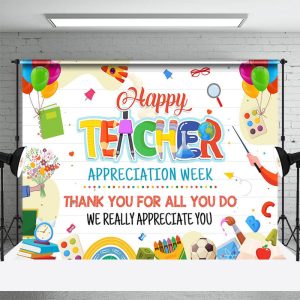 Teacher Appecation Week Class Thank You Backdrop - Aperturee