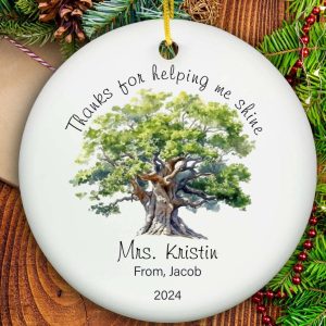 Teacher Christmas Ornament - Ceramic