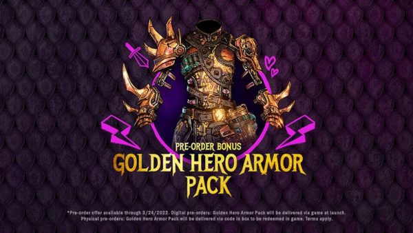 Tiny Tina's Wonderlands: Golden Hero Armor Pack Epic Games Key (Digital Download)