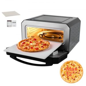 VEVOR 12 Inch Electric Pizza Oven with Pizza Stone 750°F Max Temp Pizza Maker