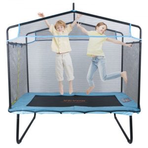 VEVOR 6FT Trampoline for Kids, 72" Indoor/Outdoor Toddlers Trampoline, Mini Baby Trampoline with Safety Enclosure Net, Gymnastics Bar, Hammock, Recreational Trampoline Birthday Gift for 3+ Years Kids
