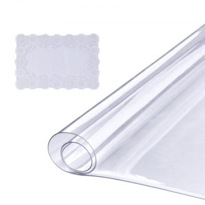 VEVOR Clear Table Cover Protector, 18" x 48"/ 460 x 1232 mm Table Cover, 1.5 mm Thick PVC Plastic Tablecloth, Waterproof Desktop Protector for Writing Desk, Coffee Table, Dining Room Table