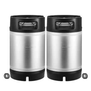 VEVOR Corny Ball Lock Keg 2.5 Gallon Ball Lock Corny Keg Home Brew Kegs 2 PCS