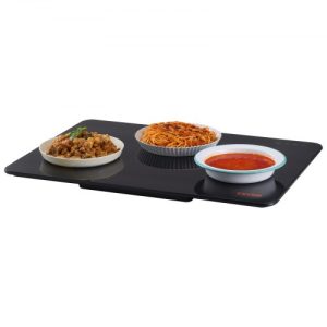 VEVOR Electric Warming Tray, 16.5" x 23.6" Portable Tempered Glass Heating Tray with Temperature Control (65-90°C), Perfect for Dinner, Catering, House, Parties, Events, Entertaining and Holiday, Black