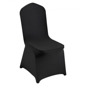 VEVOR Stretch Spandex Folding Chair Covers, Universal Fitted Chair Cover, Removable Washable Protective Slipcovers, for Wedding, Holiday, Banquet, Party, Celebration, Dining (30PCS Black)