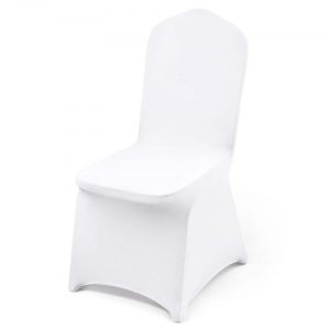 VEVOR Stretch Spandex Folding Chair Covers, Universal Fitted Chair Cover, Removable Washable Protective Slipcovers, for Wedding, Holiday, Banquet, Party, Celebration, Dining (100PCS White)