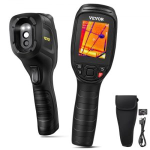 VEVOR Thermal Imaging Camera, 320 x 240 Pixels Super Resolution with 2MP Visual Camera, 25Hz Refresh Rate Infrared Camera with -4°F~1022°F Temp, 64G SD Card and Rechargeable Li-ion Battery