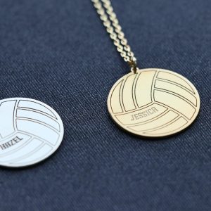 Volleyball Necklace, Personalized Volleyball Necklace, Volleyball Lover Gift, Volleyball Player Christmas Gift