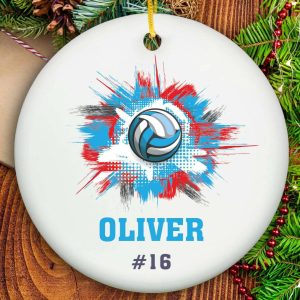 Volleyball Ornament - Ceramic