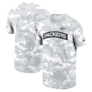 White Camo Packers 2024 Salute to Service Performance T-Shirt - Green Bay
