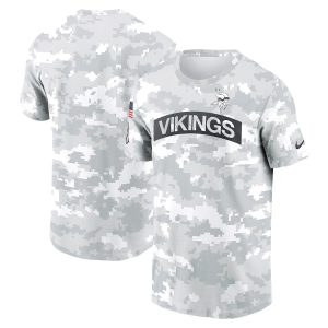 White Camo Vikings 2024 Salute to Service Performance T-Shirt - Minnesota