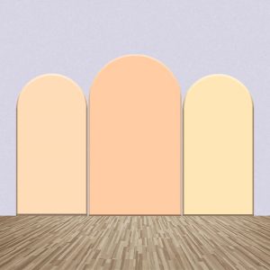 Yellow Orange Color One Sided Arch Backdrop Kit - Aperturee