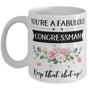You're A Fabulous Congressman Keep That Shit Up!, Congressman Mug, gifts for