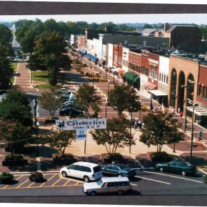 1998 Postcard Union Square Downtown Hickory North Carolina Oktoberfest