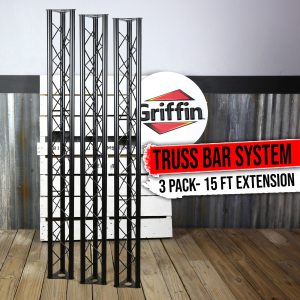 3-PACK Stage Mount Triangle Truss Extension by GRIFFIN | 5Ft Trussing Sections f